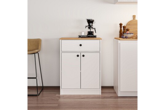 Latrona Kommode 64 cm Hvit/Brun