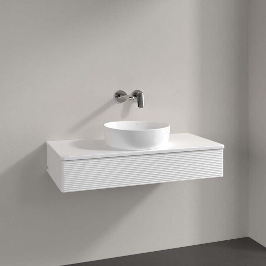 Villeroy & Boch Antao Servantskap med 1 skuff 100x50x19 cm u/lys Hvit Matt Villeroy & Boch Antao Servantskap med 1 skuff 100x50x19 cm u/lys Hvit Matt