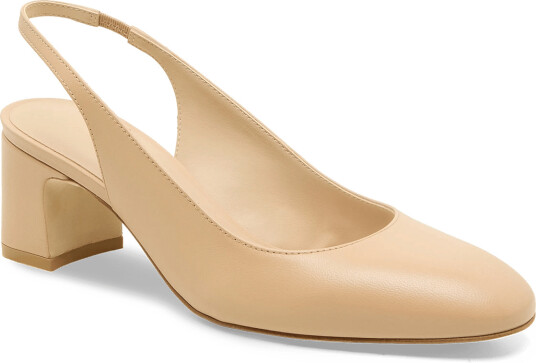 Stuart Weitzman Milla 55 Slingback Pumps Beige 39