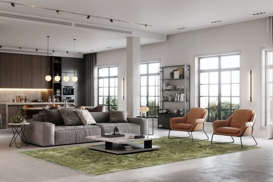 Wilton teppe Denizli grønn Størrelse: 200 x 200 cm firkantet form