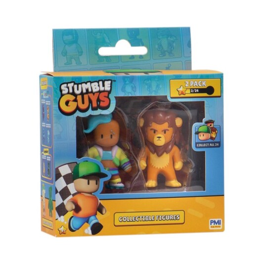 Stumble Guys Figursett 2-Pakning 5,5cm Velocit & Leonidas