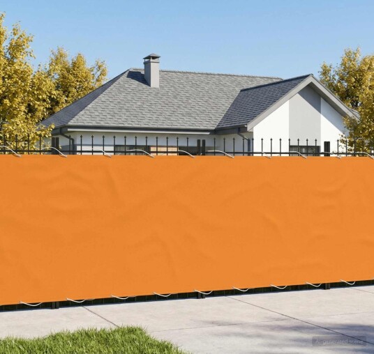vidaXL Balkong privat skjerm 200 x 1000 cm Stoff med PU belegg Oransje