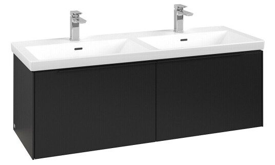 Villeroy & Boch  Subway 3.0 Servantskap m/2 skuffer 1272x429x478 mm Vulkansort Matt