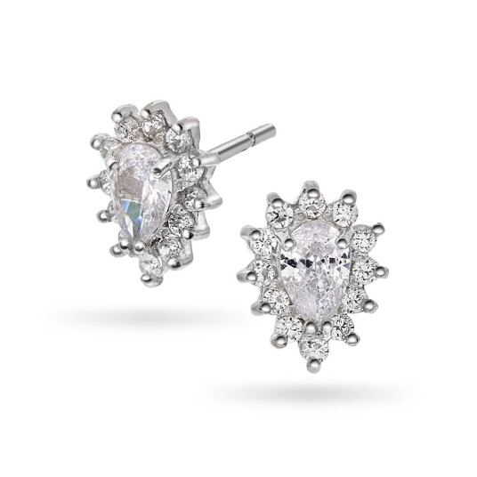 Pan Jewelry, Øredobber i 925 sølv med zirkonia