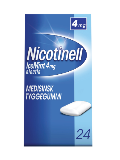Nicotinell 4 mg tyggegummi Icemint 24 stk. Nicotinell 4 mg tyggegummi Icemint 24 stk.