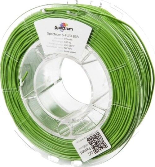 Spectrum S-Flex 85A Filament 1.75 mm 250 g Limegrønn 80568