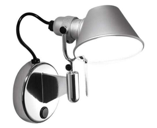 Artemide - Tolomeo MICRO Faretto Vegglampe m/Bryter Dimmbar LED Alu