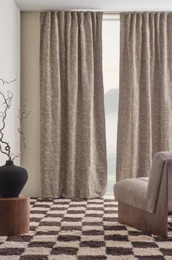 Gibs gardin med multifunksjonsbånd 2-pk Beige 300