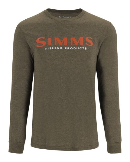 Simms Logo Shirt Ls Loden Heather Simms Logo Shirt Ls Loden Heather