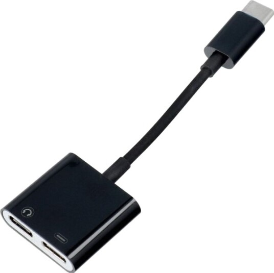 Usb-Adapter Oem Usb-C Til Usb-C X2 Svart