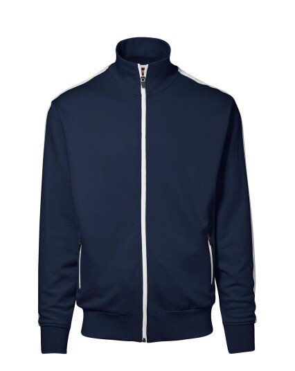 ID Cardigan m. Kontraststripe Blå