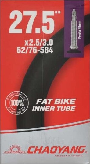 Chaoyang slange 27,5"x2,50-3,0 racerventil 48mm Chaoyang slange 27,5"x2,50-3,0 racerventil 48mm