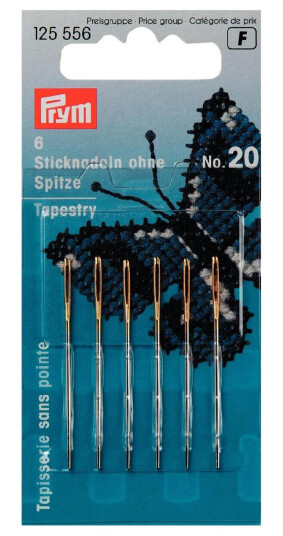 Broderinåler med rund spiss No. 20 5 stk.