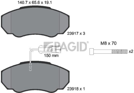 PAGID T1354N Bremseklosser