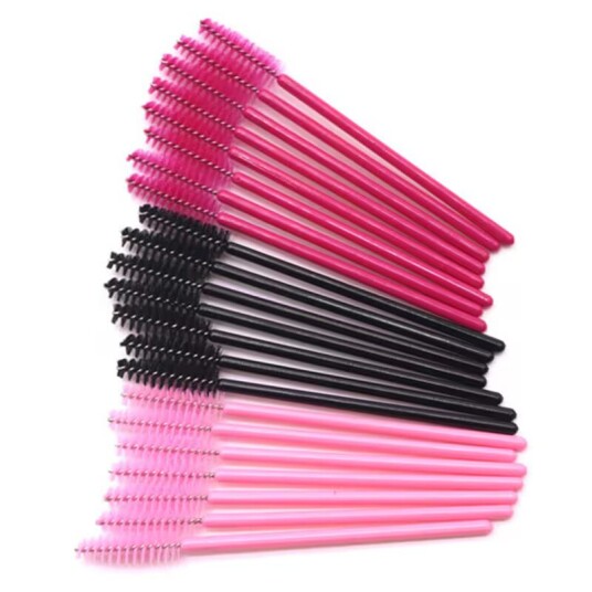 10-pack ögonfransborstar fransborste Svart / Rosa