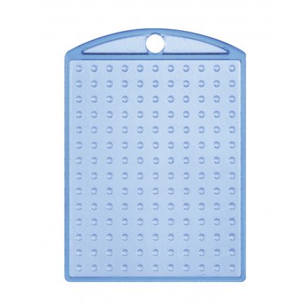 Pixelhobby Nøkkelring Medaljong Transparent Blå 3x4cm 1 stk