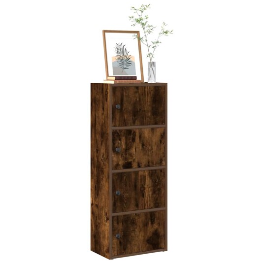 Bokhylle røkt eik 40x24x102 cm konstruert tre
