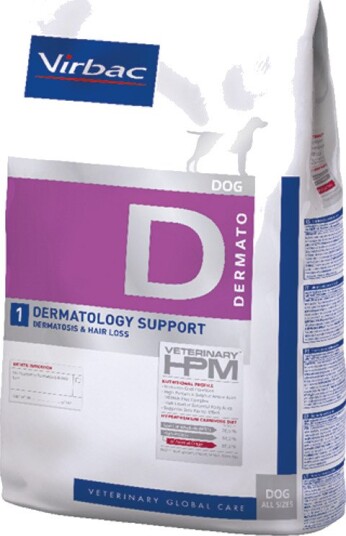 Virbac tørrfôr Dog D1 Dermato 12 Kg