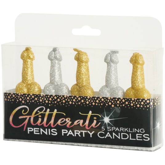 Little Genie Glitterati Penisformet Stearinlys-sett - Gold Little Genie Glitterati Penisformet Stearinlys-sett - Gold