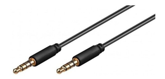 Goobay 3,5 mm MiniJack Audio Kabel 4-Pole Svart 1,5 m Goobay 3,5 mm MiniJack Audio Kabel 4-Pole Svart 1,5 m
