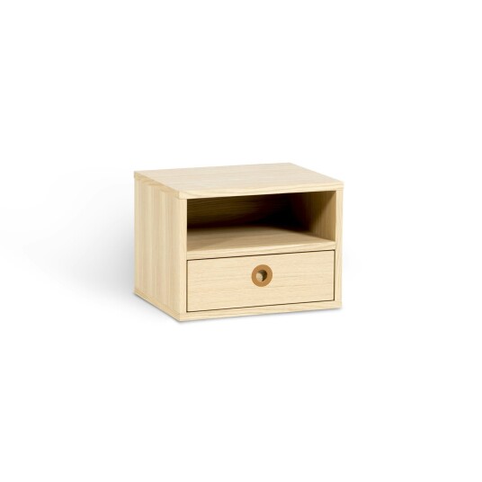 Mavis Höllviken Bedside Table Wall Mounted White Pigmented Oak