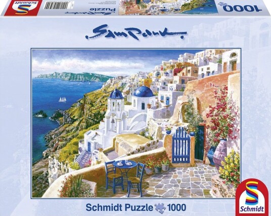 Schmidt Puzzles Puslespill 1000 Brikker Santorini Sam Park