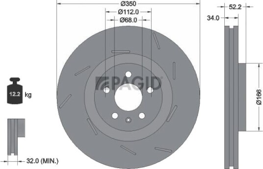 PAGID 56191NHC Bremseskive