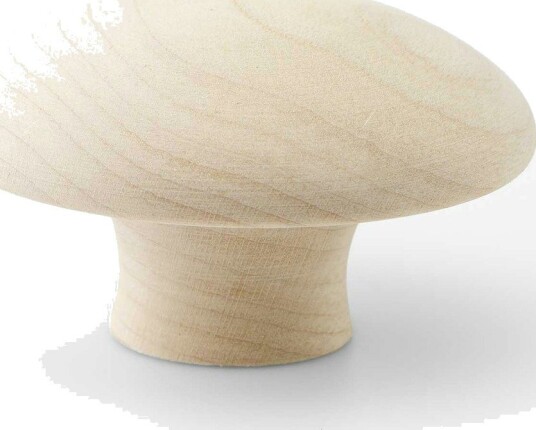 Knott Beslag Design Mushroom Ubehandlet Bjørk, Ø: 50 mm