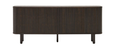 Kave Home Mailen 2-dørs skjenk i askfinér med mørk finish 180 x 75 cm 1865438-01-0