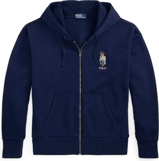 Polo Ralph Lauren Lw Cls Athl Flce Knt Sweatshirt NWPRT NVY HRTG BE L