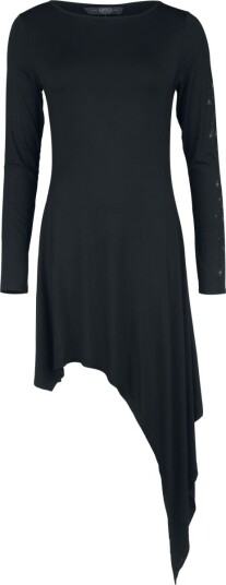 KIHILIST by KILLSTAR   Goth Kort kjole   Crescent Doom Dress   XS til 4XL   Damer   svart
