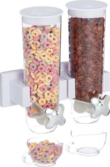 Müslidispenser dobbel for veggmontering