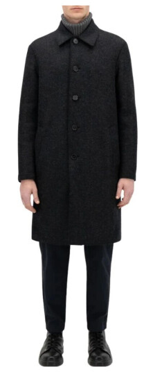 Harris Wharf London Mørkegrå Harris Wharf Men Mac Coat Pressed Wool Yttertøy Grå L , M , Xl , 2Xl