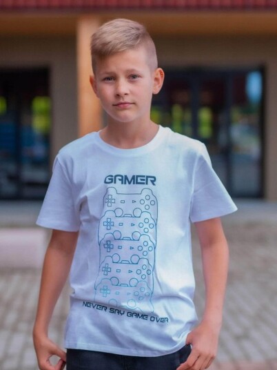 Never Say Game Over T-skjorte - 116 / 6 år - Barn - Gutt/Jente - 100% bomull