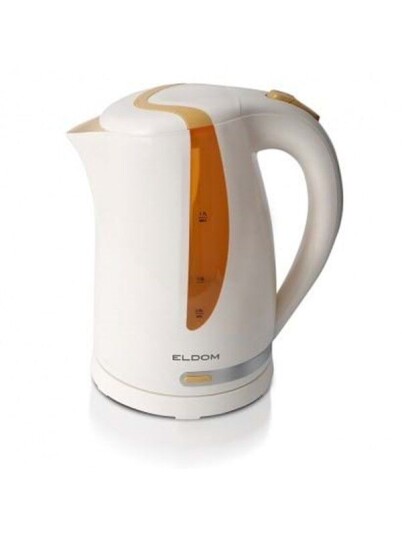 Eldom Vannkoker C230 1.7 L - Hvit med gule og oransje toner - 2000 W Eldom Vannkoker C230 1.7 L - Hvit med gule og oransje toner - 2000 W