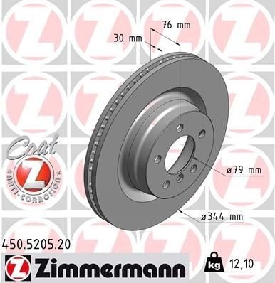 Bremseskive ZIMMERMANN 450.5205.20
