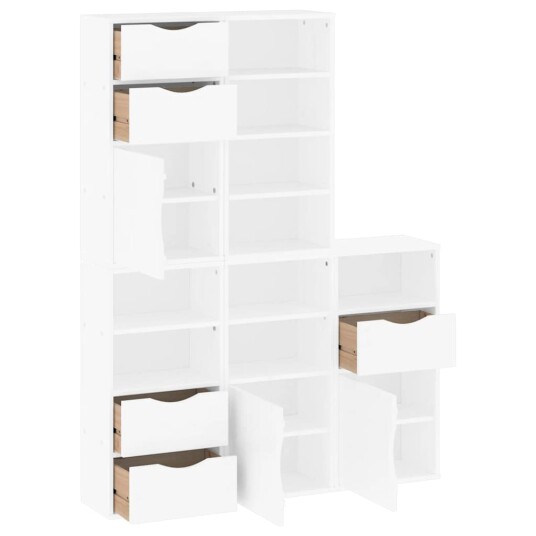 Sideskap 5 stk ODDA hvit 40x24x79 cm heltre furu