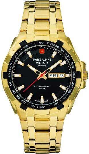 Swiss Alpine Military Herreklokke 7043.1117 Classic Blå/Gulltonet
