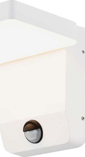 V Tac 17W hvit kvadratisk vegglampe med sensor   2580lm IP65 4000K PIR sensor   Kulør : Varm
