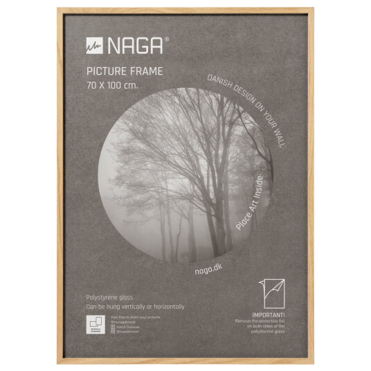 Fotoramme 70X100 Cm Egetræ Til Plakater