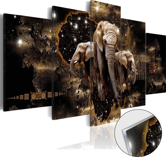 Bilde På Akryl Brown Elephants 100x50 Artgeist sp. z o. o.