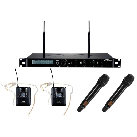 Jts R-4 Trådløst System, 4 Kanaler 2 X R-4tb/cm-214tog 2 X Jss-4b Håndmik.