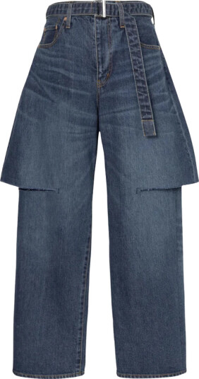 Sacai Dame Jeans Blå M, Sacai Dame Jeans Blå M,