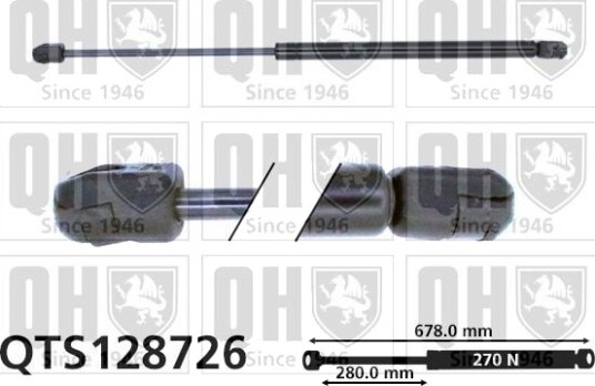 Gassfjær, motorpanser QUINTON HAZELL QTS128726