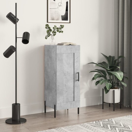 vidaXL Skjenk betonggrå 34,5x34x90 cm konstruert tre vidaXL Skjenk betonggrå 34,5x34x90 cm konstruert tre
