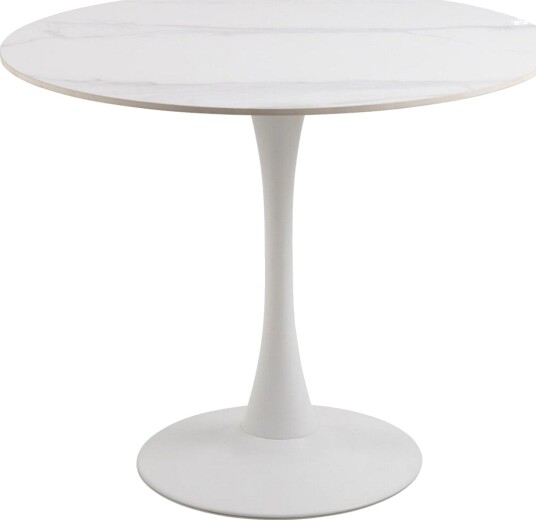 Salm Spisebord 90 cm Rundt - Hvit