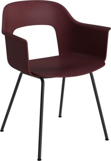 Hay Layout 211 Spisestol med Armlener Bordeaux/ Sort
