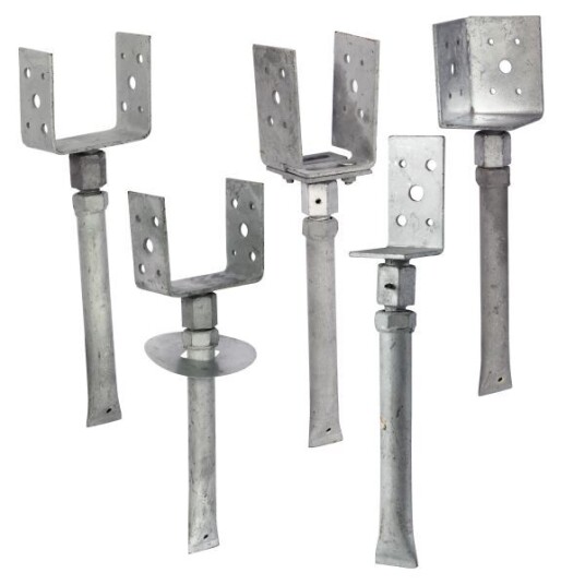 Joma 6100201 Stolpeholder justerbar, 10-pakning 48 mm U-gaffel