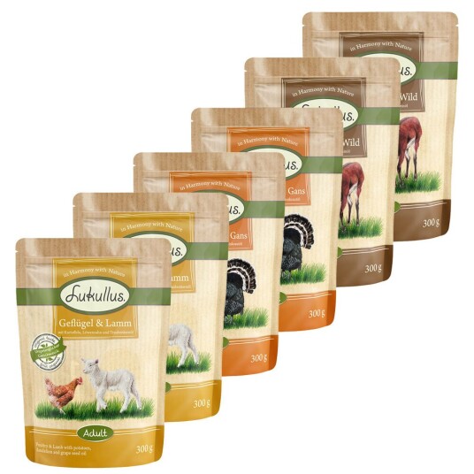Lukullus Kornfri Naturkost Adult Mix 6 X 300 G Lukullus Kornfri Naturkost Adult Mix 6 X 300 G