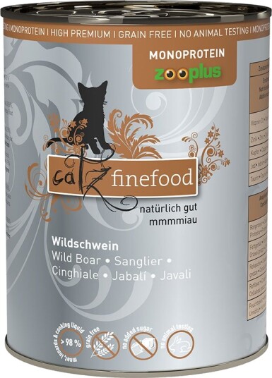 Catz Finefood Monoprotein Zooplus Villsvin 24 X 400 G